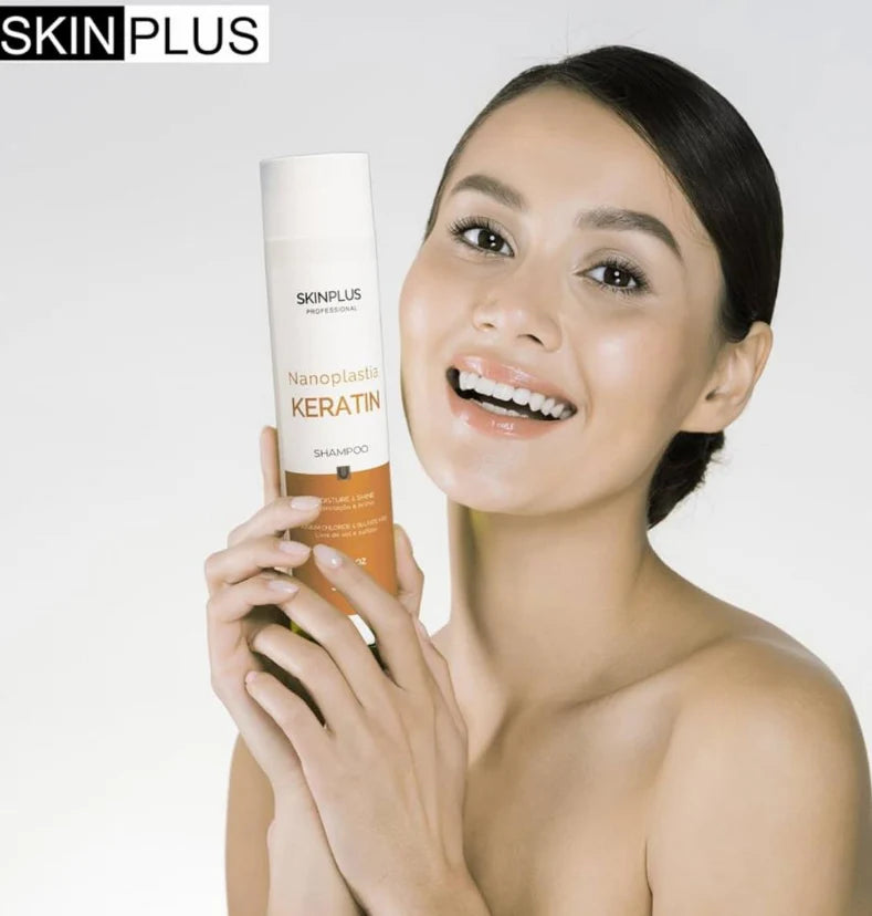 (Restocked) SkinPlus Nanoplastia Keratin Shampoo & Conditioner Set (300ml Each)