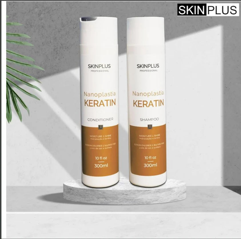 (Restocked) SkinPlus Nanoplastia Keratin Shampoo & Conditioner Set (300ml Each)